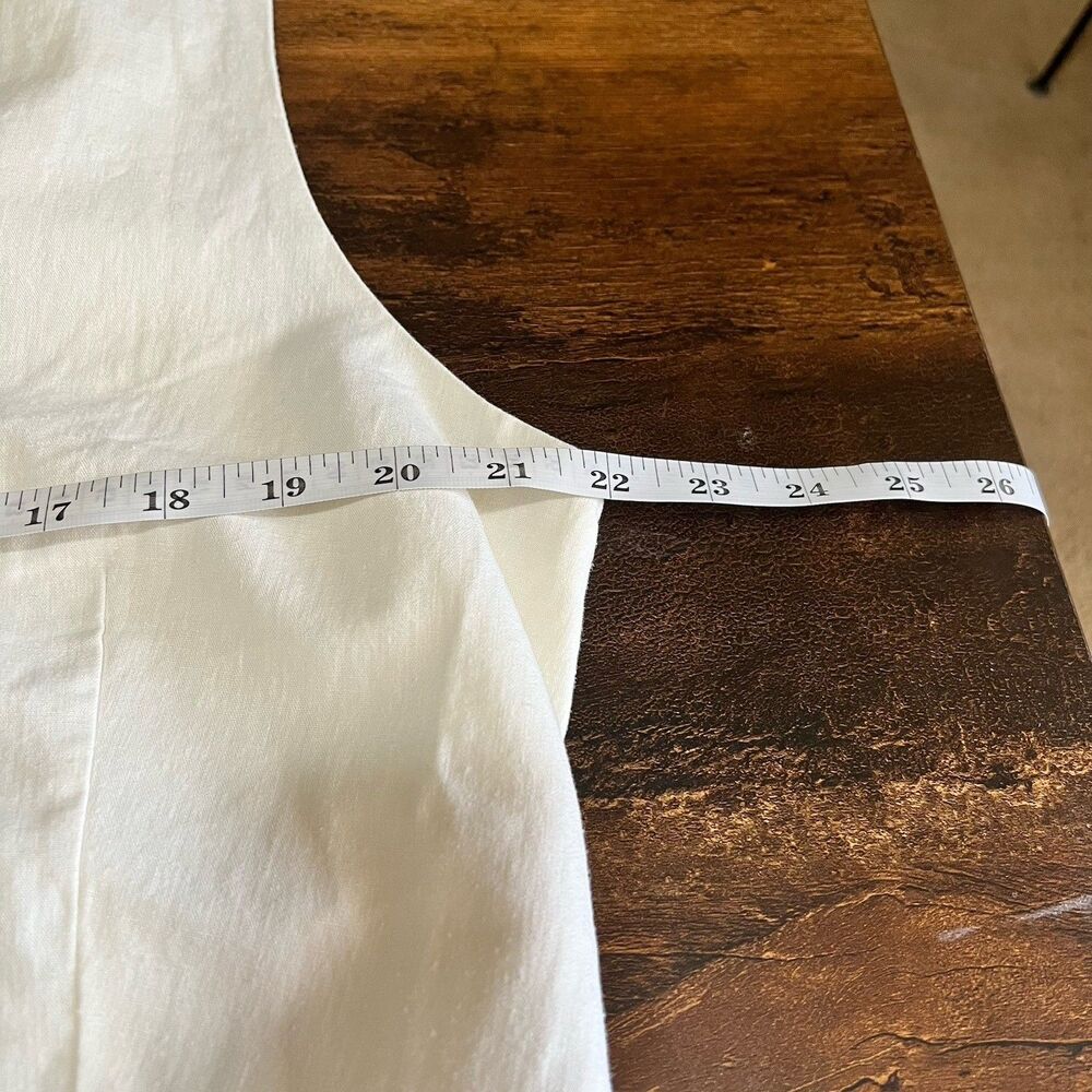 GAP Linen-Blend White  Vest Sleeveless V Neck Blazer Women’s XL Tall - Picture 4 of 7